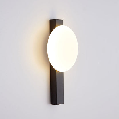 مصباح حائط LED دائري من البلاستيك والحديد بتصميم عصري بسيط لغرفة النوم 