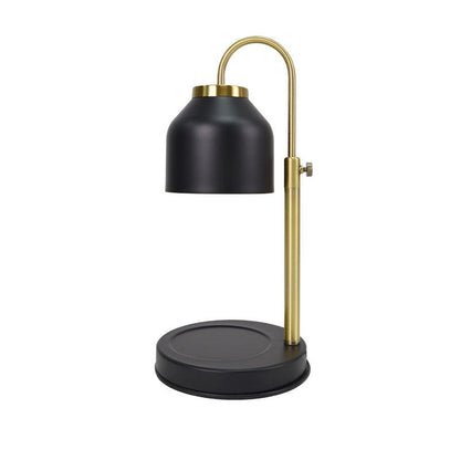 Contemporary Scandinavian Iron Marble Wood Round 1-Light Melting Wax Table Lamp For Living Room
