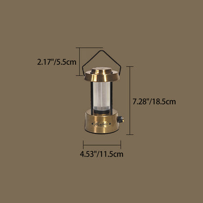 Contemporary Industrial Metal Acrylic Copper Linear USB LED Table Lamp for Home Office