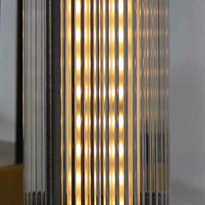 Contemporary Industrial Metal Acrylic Copper Linear USB LED Table Lamp for Home Office