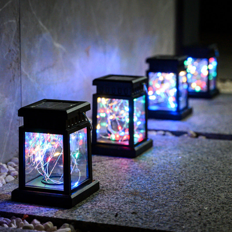 Modern Art Deco Waterproof Solar PC ABS Metal Square LED Landscape Lighting Outdoor Light For Garden