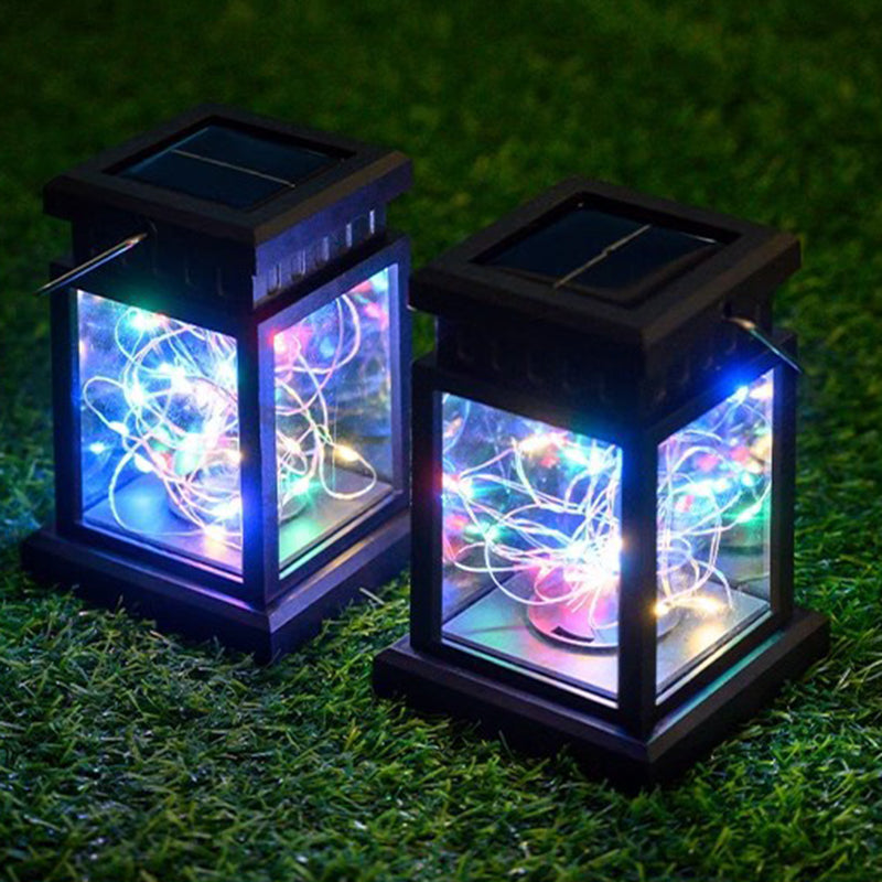 Modern Art Deco Waterproof Solar PC ABS Metal Square LED Landscape Lighting Outdoor Light For Garden