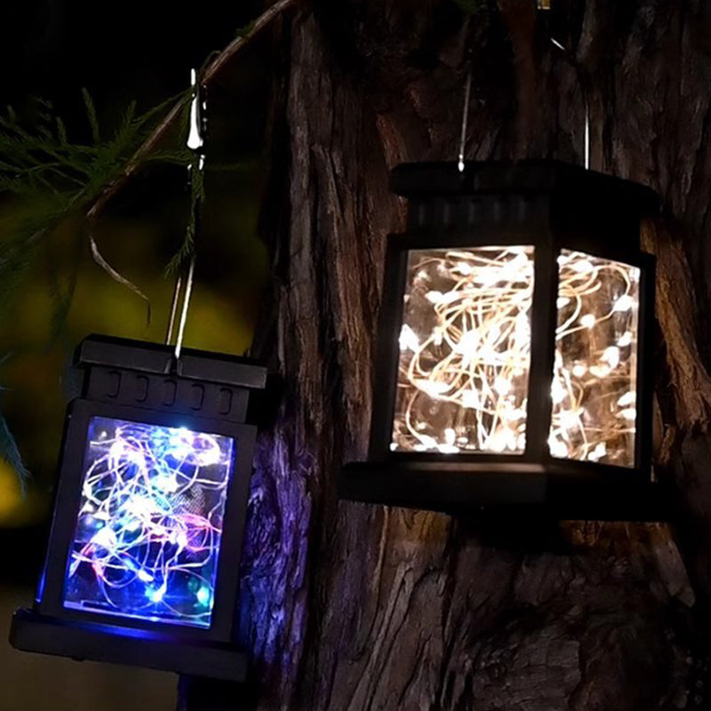 Modern Art Deco Waterproof Solar PC ABS Metal Square LED Landscape Lighting Outdoor Light For Garden