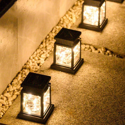 Modern Art Deco Waterproof Solar PC ABS Metal Square LED Landscape Lighting Outdoor Light For Garden