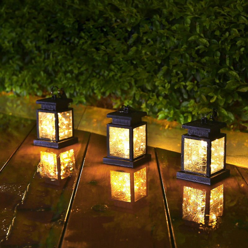 Modern Art Deco Waterproof Solar PC ABS Metal Square LED Landscape Lighting Outdoor Light For Garden