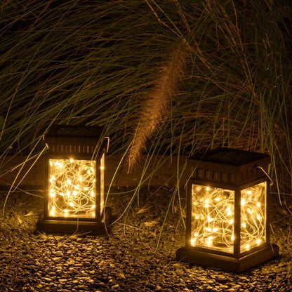 Modern Art Deco Waterproof Solar PC ABS Metal Square LED Landscape Lighting Outdoor Light For Garden