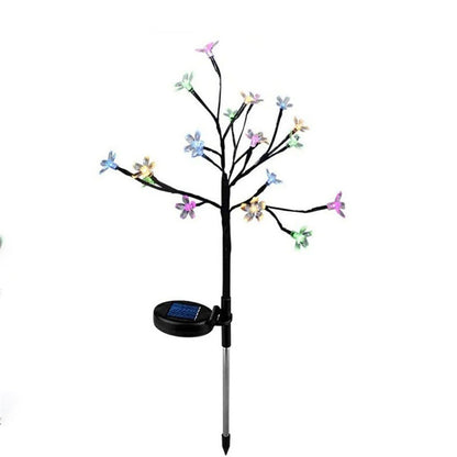 Modern Art Deco Waterproof Solar Copper Iron PVC Steel Flower LED Landscape Lighting Outdoor Light For Garden