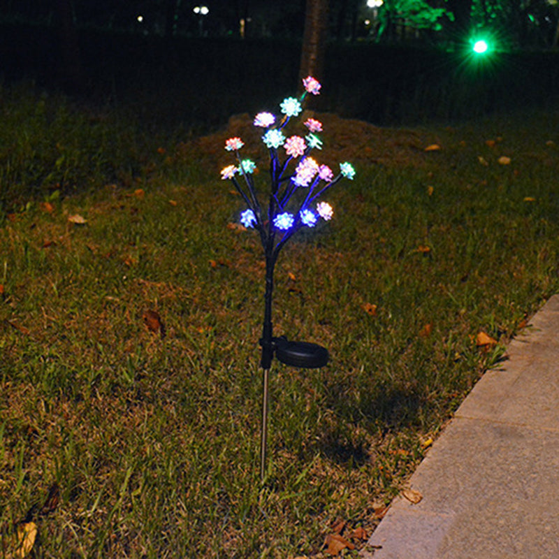 Modern Art Deco Waterproof Solar Copper Iron PVC Steel Flower LED Landscape Lighting Outdoor Light For Garden