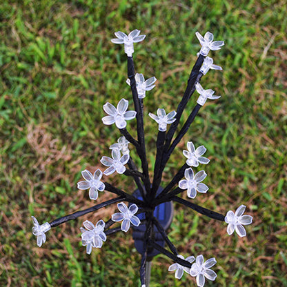 Modern Art Deco Waterproof Solar Copper Iron PVC Steel Flower LED Landscape Lighting Outdoor Light For Garden