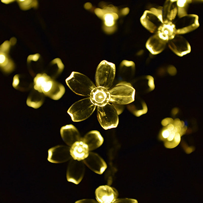 Modern Art Deco Waterproof Solar Copper Iron PVC Steel Flower LED Landscape Lighting Outdoor Light For Garden