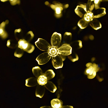 Modern Art Deco Waterproof Solar Copper Iron PVC Steel Flower LED Landscape Lighting Outdoor Light For Garden