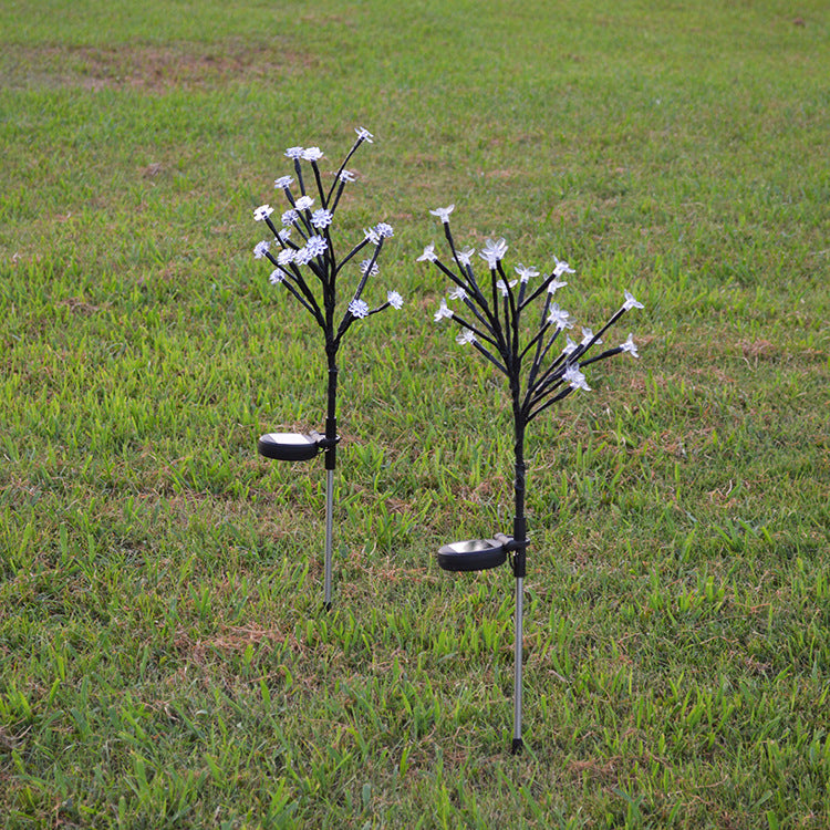 Modern Art Deco Waterproof Solar Copper Iron PVC Steel Flower LED Landscape Lighting Outdoor Light For Garden