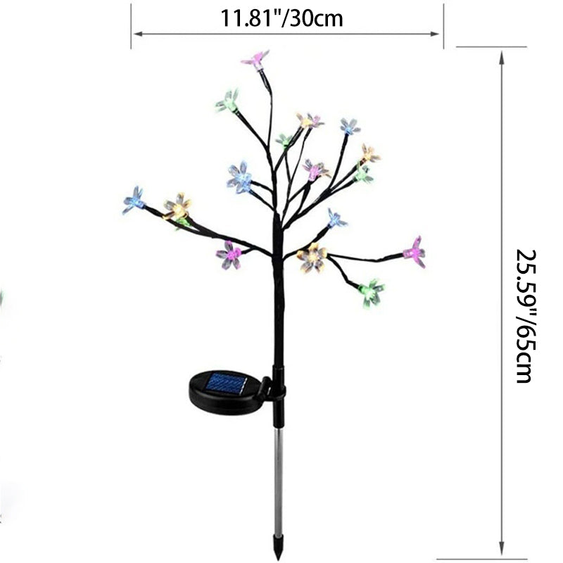 Modern Art Deco Waterproof Solar Copper Iron PVC Steel Flower LED Landscape Lighting Outdoor Light For Garden