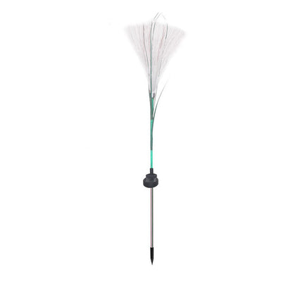 Modern Art Deco Waterproof Solar ABS Stainless Steel Synthetic Fiber Reed LED Landscape Lighting Outdoor Light For Outdoor Patio