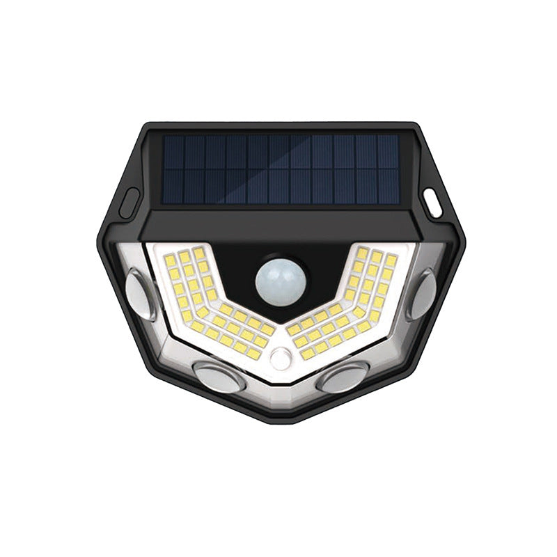 Modern Art Deco Waterproof Solar ABS PC Semicircle LED Wall Sconce Lamp for Outdoor Patio