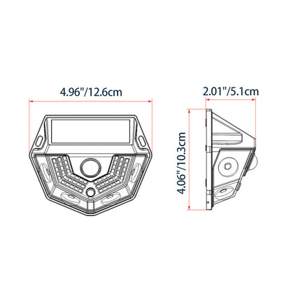 Modern Art Deco Waterproof Solar ABS PC Semicircle LED Wall Sconce Lamp for Outdoor Patio