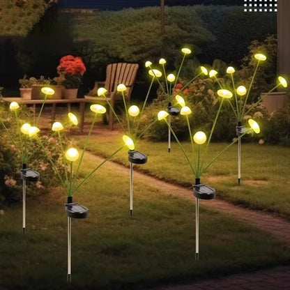 Modern Art Deco Waterproof Solar Stainless Steel ABS Silicone Jellyfish LED Landscape Lighting Outdoor Light For Outdoor Patio