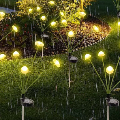 Modern Art Deco Waterproof Solar Stainless Steel ABS Silicone Jellyfish LED Landscape Lighting Outdoor Light For Outdoor Patio