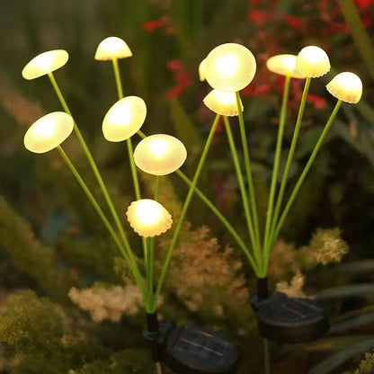 Modern Art Deco Waterproof Solar Stainless Steel ABS Silicone Jellyfish LED Landscape Lighting Outdoor Light For Outdoor Patio