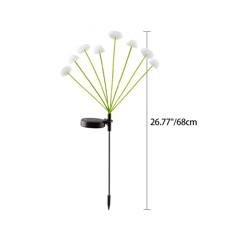 Modern Art Deco Waterproof Solar Stainless Steel ABS Silicone Jellyfish LED Landscape Lighting Outdoor Light For Outdoor Patio