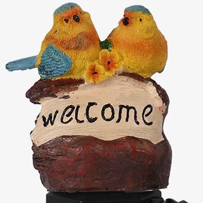 Modern Art Deco Waterproof Solar PP Resin Bird Decorative LED Landscape Lighting Outdoor Light For Garden