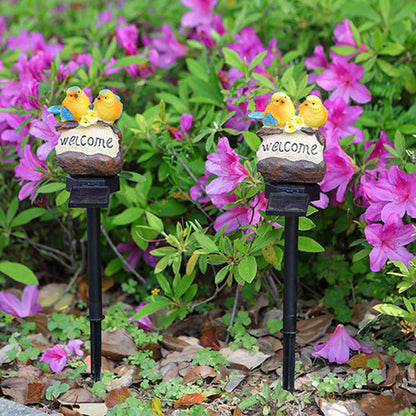 Modern Art Deco Waterproof Solar PP Resin Bird Decorative LED Landscape Lighting Outdoor Light For Garden