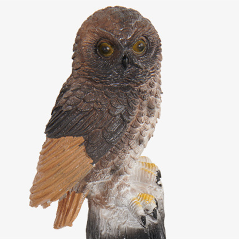 Modern Art Deco Waterproof Solar Resin PP Owl LED Landscape Lighting Outdoor Light For Outdoor Patio