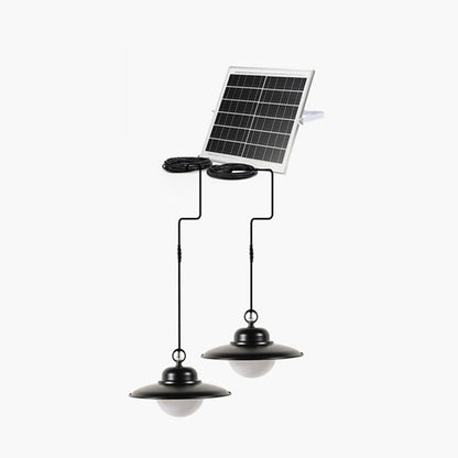 Contemporary Industrial Waterproof Solar Aluminum PC Round LED Pendant Light For Garden