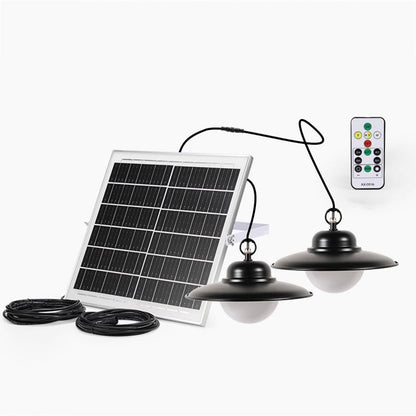 Contemporary Industrial Waterproof Solar Aluminum PC Round LED Pendant Light For Garden