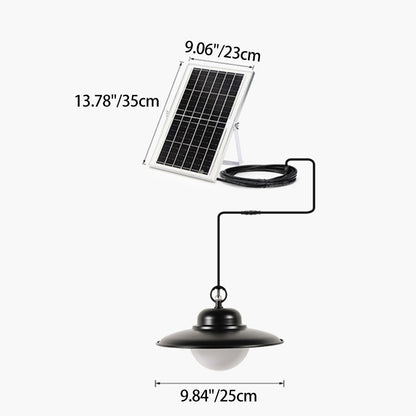 Contemporary Industrial Waterproof Solar Aluminum PC Round LED Pendant Light For Garden