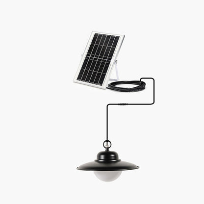 Contemporary Industrial Waterproof Solar Aluminum PC Round LED Pendant Light For Garden