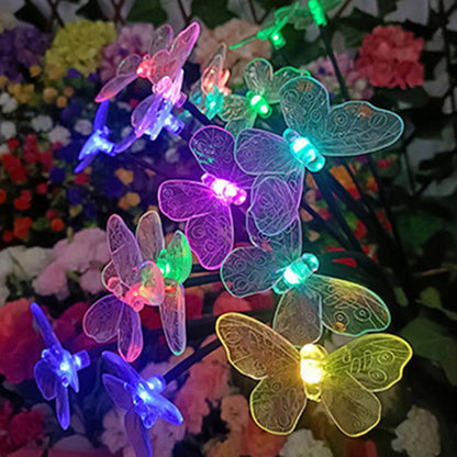Modern Art Deco Waterproof Solar PVC Stainless Steel Butterfly LED Landscape Lighting Outdoor Light for Outdoor Patio