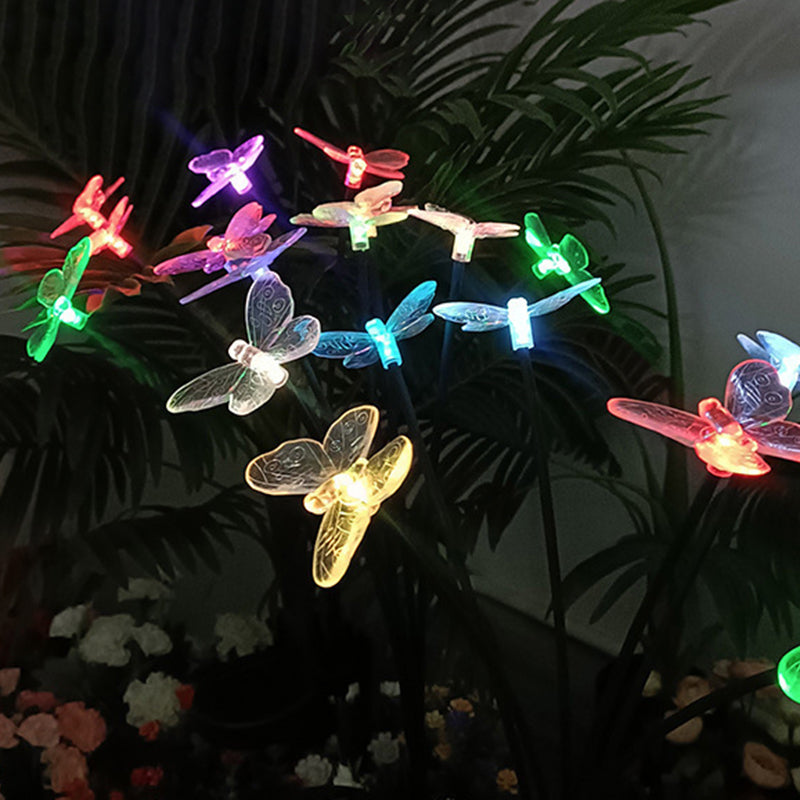 Modern Art Deco Waterproof Solar PVC Stainless Steel Butterfly LED Landscape Lighting Outdoor Light for Outdoor Patio