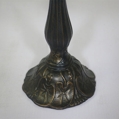 Contemporary Tiffany Resin Metal Glass Umbrella Shape 1-Light Table Lamp For Bedroom