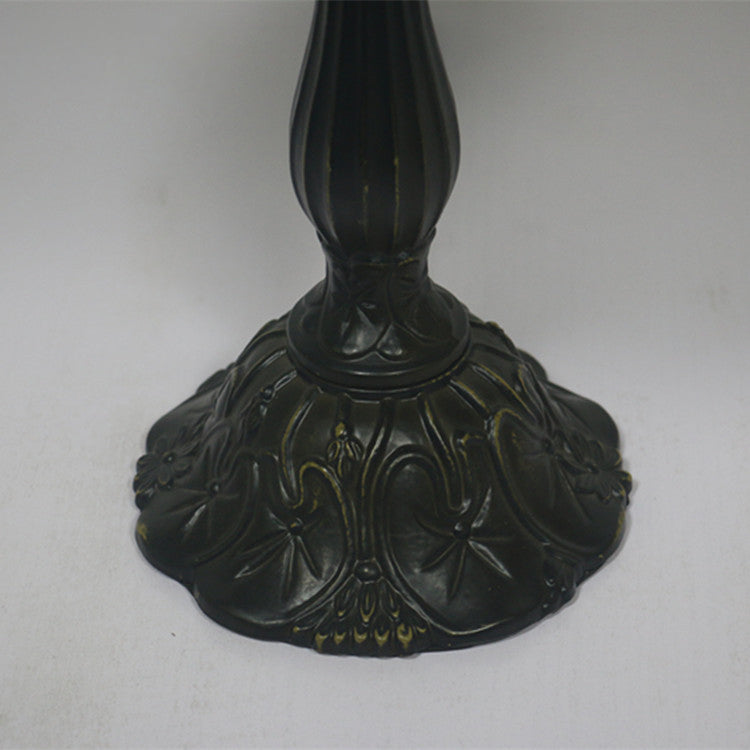 Contemporary Tiffany Resin Metal Glass Umbrella Shape 1-Light Table Lamp For Bedroom