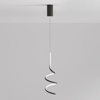 Modern Minimalist Aluminum Iron Square LED Pendant Light For Bedroom