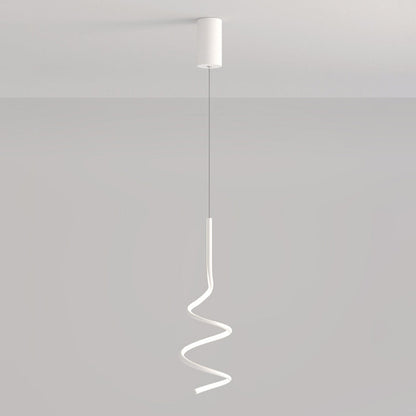 Modern Minimalist Aluminum Iron Square LED Pendant Light For Bedroom