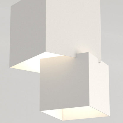 Modern Minimalist Aluminum Iron Square LED Pendant Light For Bedroom