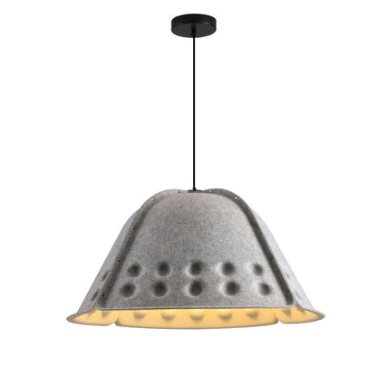 Contemporary Scandinavian Cotton Iron Flower High-Density Sound Absorption And Noise Reduction 1-Light Pendant Light For Dining Room
