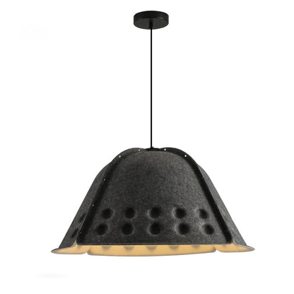 Contemporary Scandinavian Cotton Iron Flower High-Density Sound Absorption And Noise Reduction 1-Light Pendant Light For Dining Room