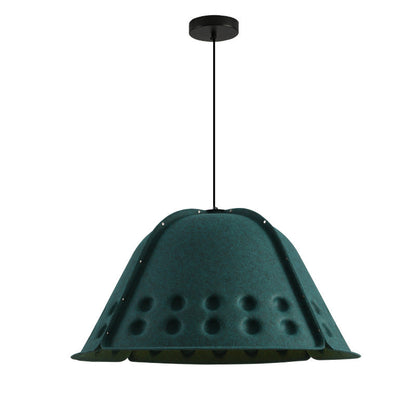 Contemporary Scandinavian Cotton Iron Flower High-Density Sound Absorption And Noise Reduction 1-Light Pendant Light For Dining Room