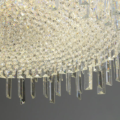 Modern Luxury Iron Crystal Round 10/12/14 Light Chandelier For Bedroom