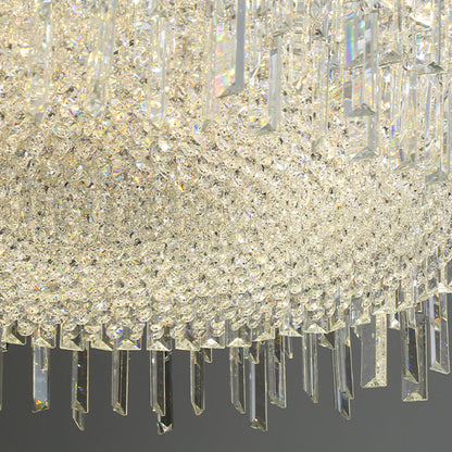 Modern Luxury Iron Crystal Round 10/12/14 Light Chandelier For Bedroom