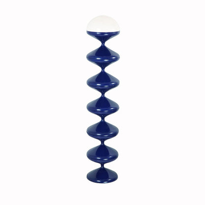 Contemporary Scandinavian Iron Acrylic Cream Round 1-Light Standing Floor Lamp For Bedroom
