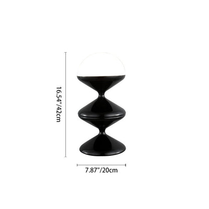 Contemporary Scandinavian Iron Acrylic Cream Round 1-Light Table Lamp For Bedroom