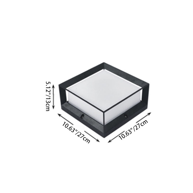 Modern Art Deco Waterproof Aluminum Glass Square 1/2 Light Landscape Lighting Outdoor Light For Outdoor Patio