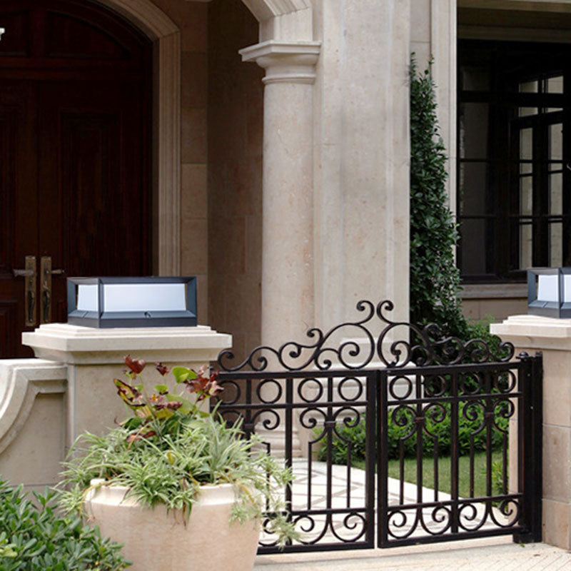 Modern Art Deco Waterproof Aluminum Glass Square 1/2 Light Landscape Lighting Outdoor Light For Outdoor Patio