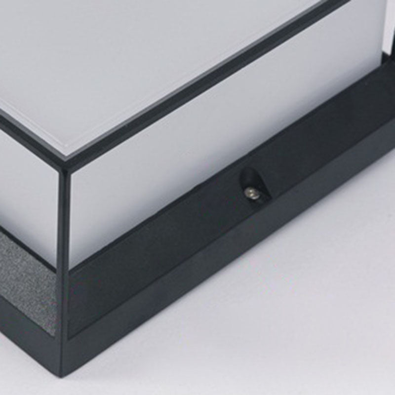 Modern Art Deco Waterproof Aluminum Glass Square 1/2 Light Landscape Lighting Outdoor Light For Outdoor Patio