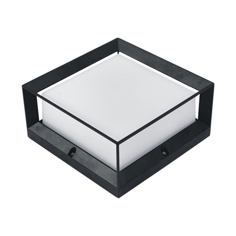 Modern Art Deco Waterproof Aluminum Glass Square 1/2 Light Landscape Lighting Outdoor Light For Outdoor Patio