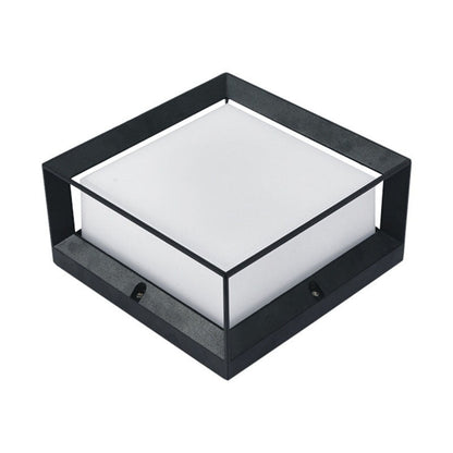 Modern Art Deco Waterproof Aluminum Glass Square 1/2 Light Landscape Lighting Outdoor Light For Outdoor Patio